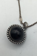 Georg Jensen Sterling Sølv Vedhæng No. 9C (Sort Agat)