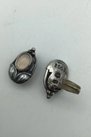 Georg Jensen Sterling Silber Ohrclips 2003 (Rosa Quarz)