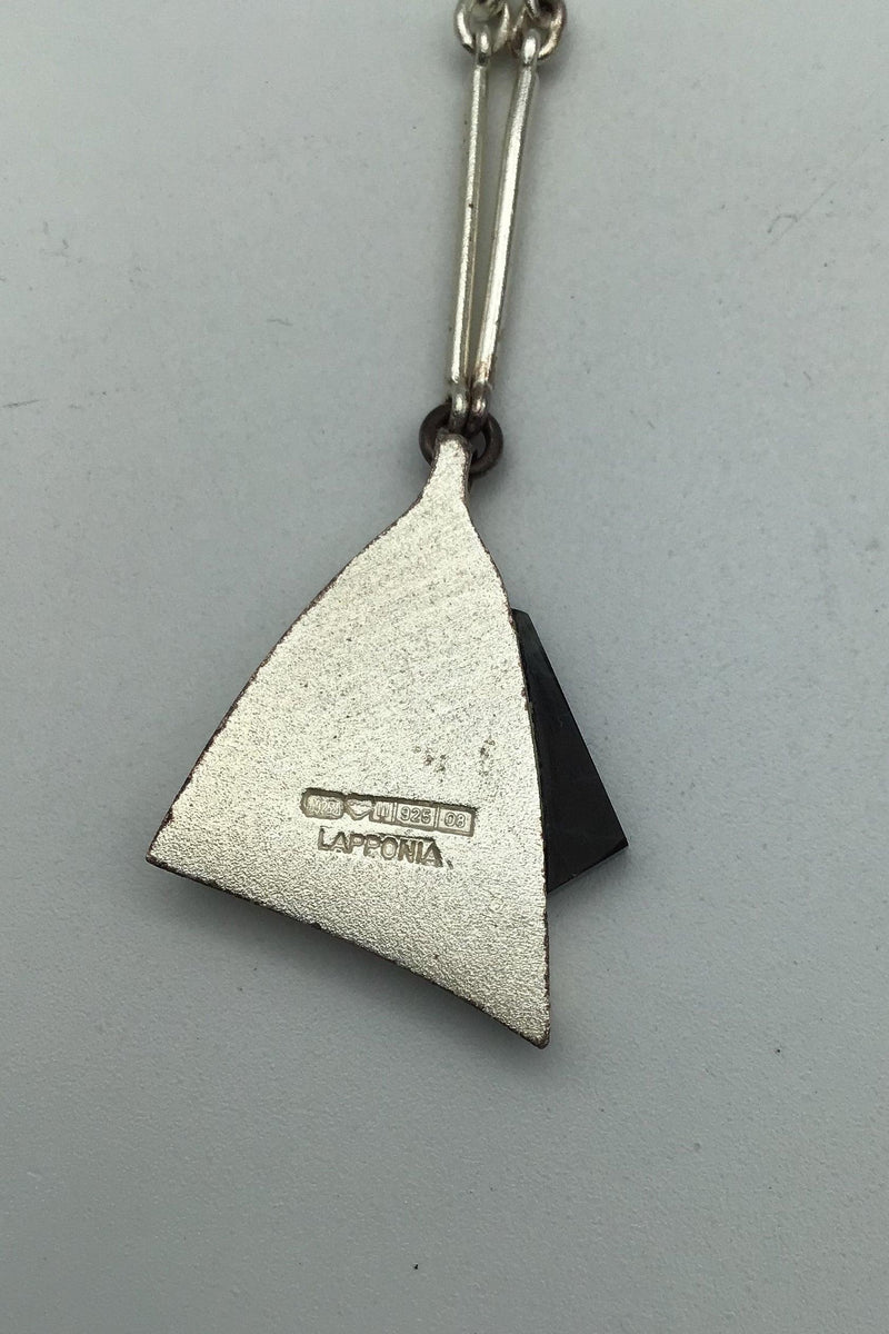 Lapponia Sterling Sølv Ibenholt Halskæde Björn Weckström