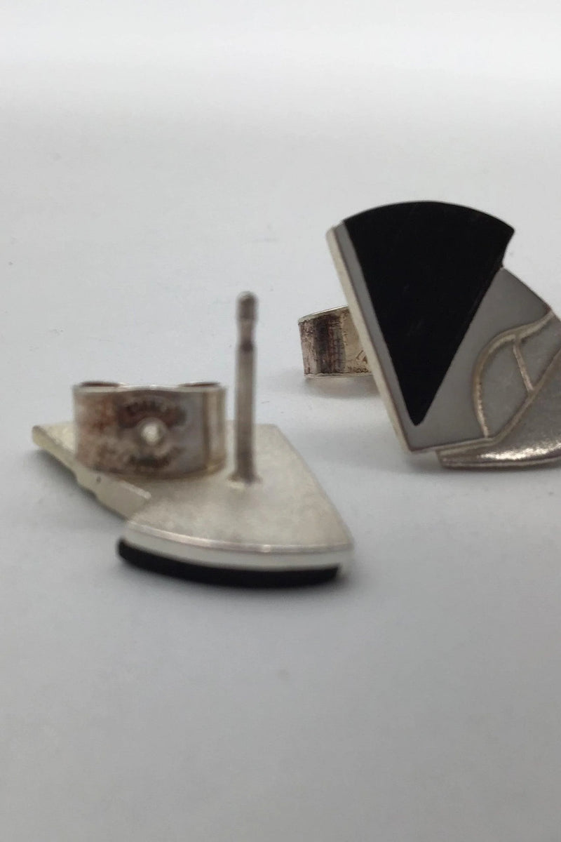 Lapponia Sterling Sølv Ibenholt Øresstikker Björn Weckström