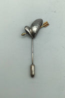 Georg Jensen Sterling Sølv/Guld Broche/Pin 2003 Isabell Kristensen