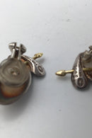 Georg Jensen Sterling Sølv/Guld Øreclips 2003 Isabell Kristensen