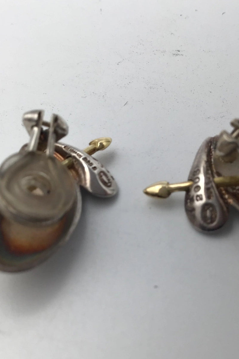 Georg Jensen Sterling Sølv/Guld Øreclips 2003 Isabell Kristensen