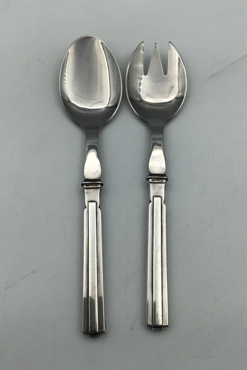 Hans Hansen Arvesølv No 18 Sterling Sølv Salatbestik