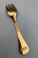 Georg Jensen Årsgaffel 1988 Forgyldt Sterling Sølv med emalje