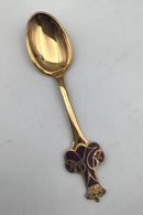 P. Hertz Gold-plated Sterling Silver Memorial Spoon Government Jubilee 1997