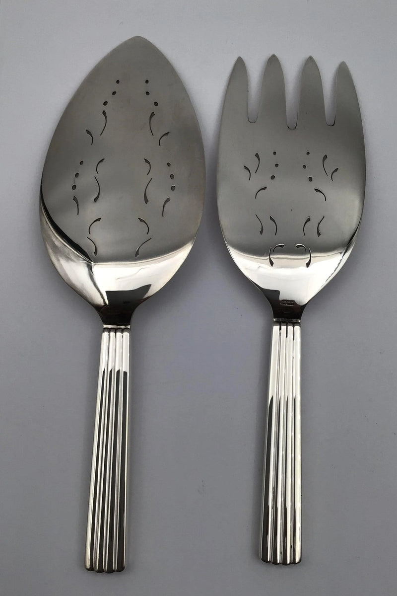 Georg Jensen Sterling Sølv Bernadotte Fiskeserveringsbestik No. 231 A+B