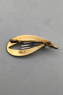 Viggo Wollny Brosche aus 14 K Gold mit Diamanten