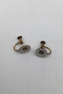 Anton Michelsen Forgyldt Sterling Sølv Marguerit Øreringe