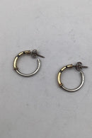 Georg Jensen / Hans Hansen Sterling Silber / Gold Ohrringe