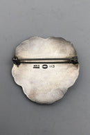 Georg Jensen Sterling Silber Brosche Nr. 113 (Grüner Achat)