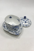 Royal Copenhagen  Blue Fluted Plain Sauce Bowl with lid No. 207