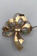 Bernhard Hertz Brosche aus 14 K Gold mit Perle