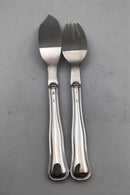 Cohr Sølv/Stål Dobbeltriflet Fiskebestik Sæt (16 dele)