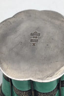 Anton Michelsen Sterling Sølv  Margrethebæger Grøn Emalje