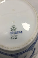 Royal Copenhagen Blaue geriffelte Halbspitzenterrine Nr. 622