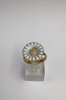 Georg Jensen Gold Plated Sterling Silver Daisy Ring