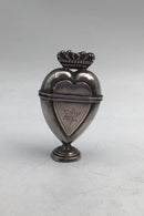 Danish? Silver Head Water Egg Heart-shaped with Crown