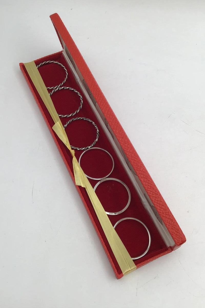 Uwe Helmuth Moltke Sterling Sølv Servietring Sæt (6)