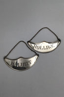 Danish Silver Bottle Signs (2) Wormwood / Yarrow