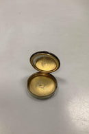 Russisk? 875 Sølv Compact Guilloche emalje