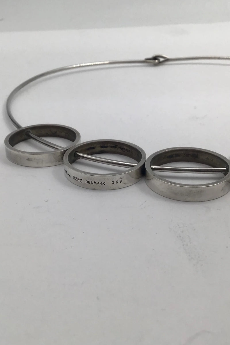 Hans Hansen Sterling Sølv Moderne Halsring No. 359 Bent Gabrielsen