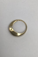 J Rasmussen 14K Guld Ring med Brillanter (10 x 0.02)