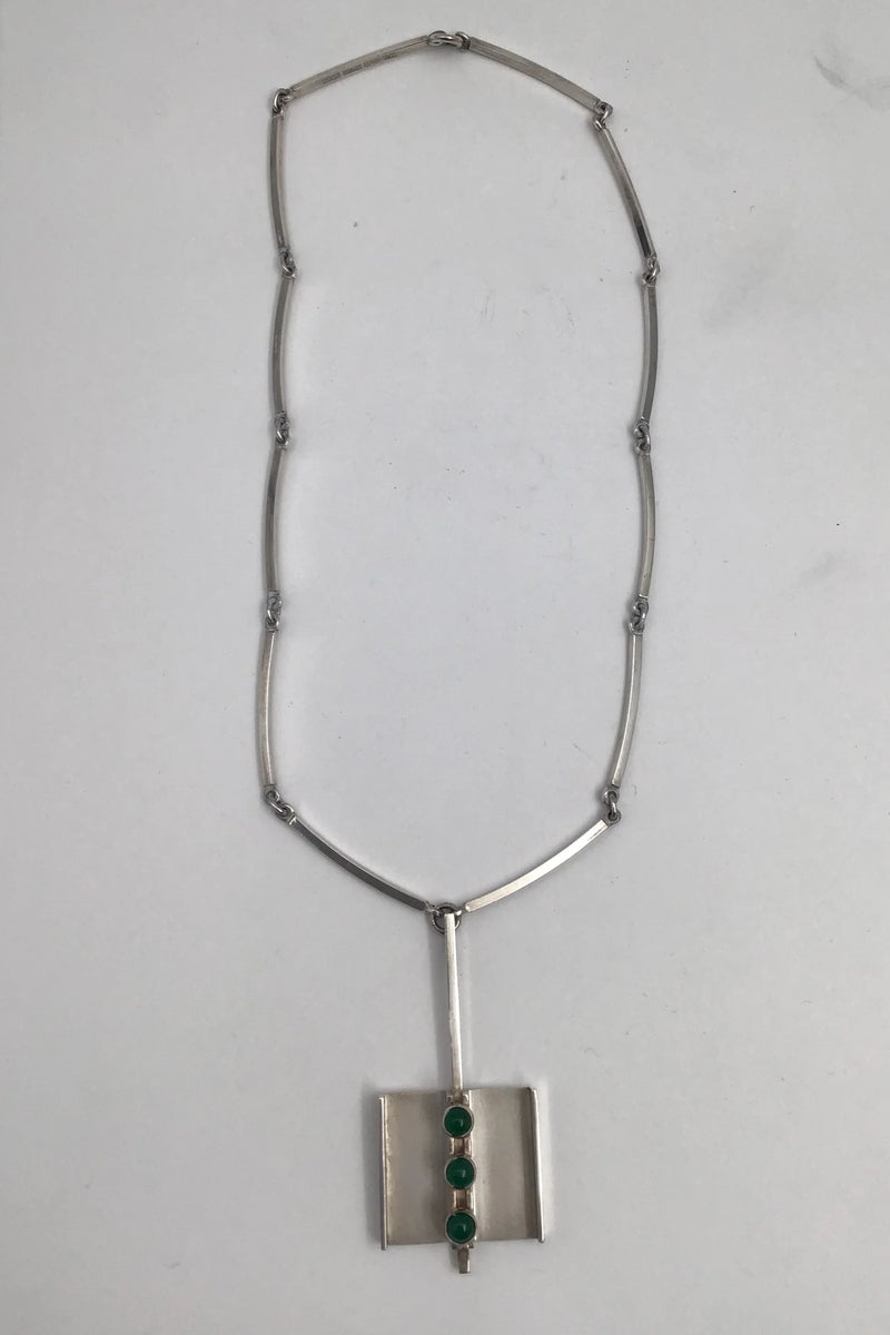 Niels Erik From Sterling Sølv Moderne Halskæde med Vedhæng