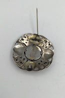 Tidlig Georg Jensen 826 Sølv Broche (No.3) Agat (1904-1908)