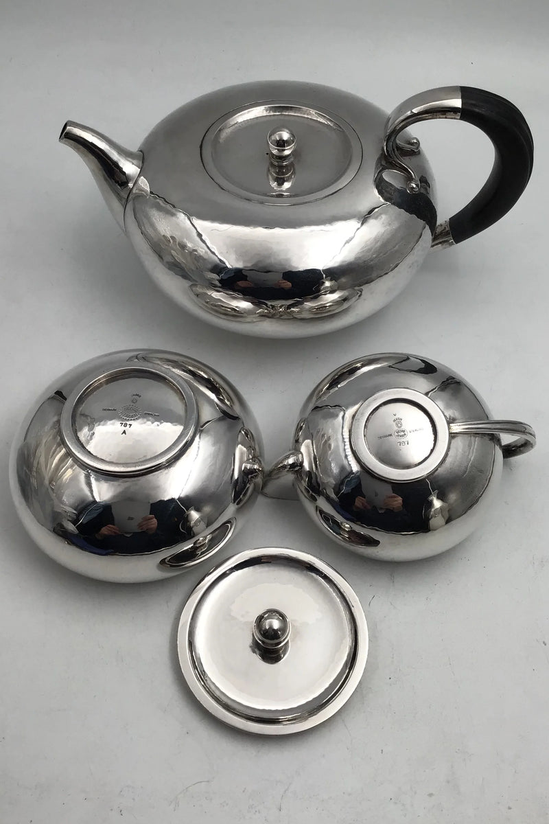 Georg Jensen Sterling Sølv Thesæt No. 787