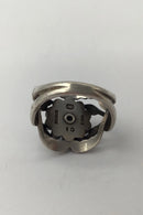 Georg Jensen Sterling Sølv Ring No. 10 Moonlight Blossom Månesten