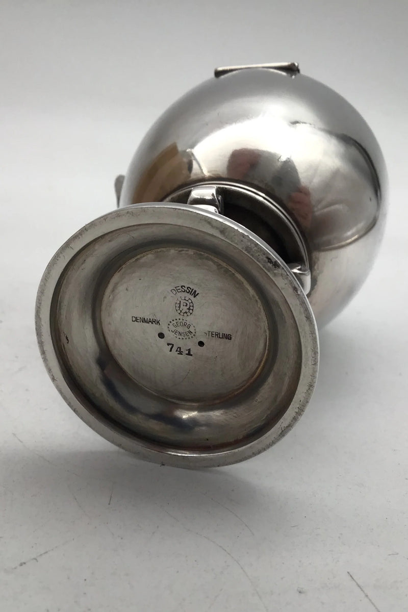 Georg Jensen Sterling Sølv Konge Ægformet Sennepsbæger No 741