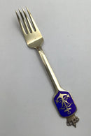 Anton Michelsen Mindegaffel &nbsp;Forgyldt Sterling Sølv 1949