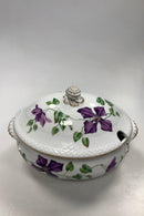 Royal Copenhagen Blue Fluted Art Nouveau Flowers Large Tureen