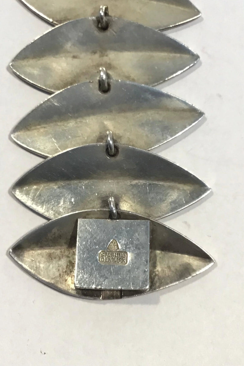 Anton Michelsen Sterling Sølv Bladformet led Armbånd