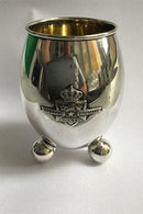 A Dragsted Sølv Pokal Æggeformet på kuglefødder