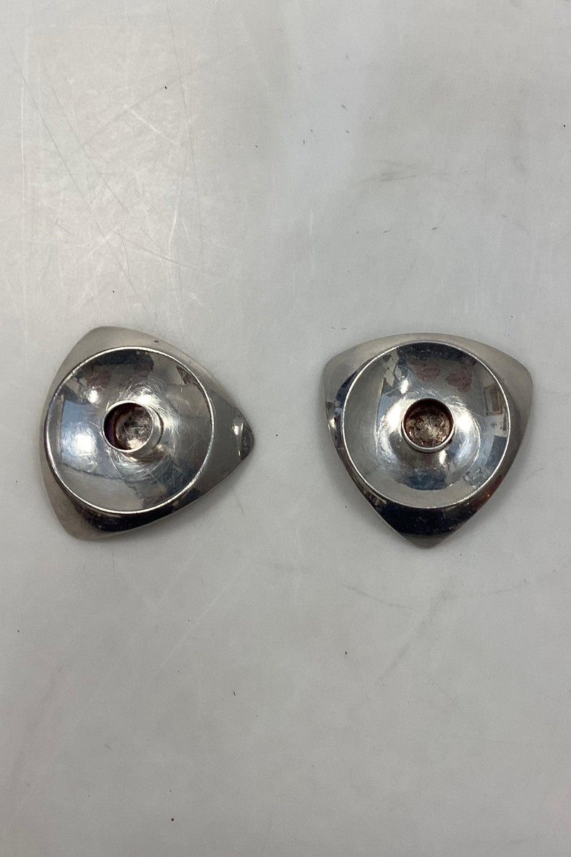 Par Bent Knudsen Sterling Sølv Lysestager No. 1050