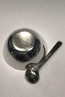 Anton Michelsen Sterling Sølv Saltkar og saltske (Hvid emalje)