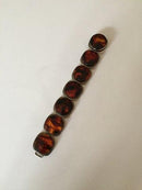 Bent Knudsen Sterling Sølv Armbånd med Rav No 35