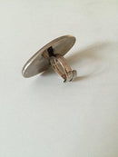 Bent Knudsen Sterling Silver ring with light stone No 204
