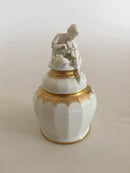 Bing Grondahl Hans Tegner盖子上的花瓶，带动物图案，编号3172/1161