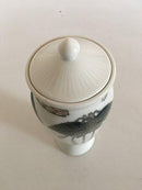 Bing & Grøndahl Unique vase with lid and gold dekoration by EJ from Christmas 1908