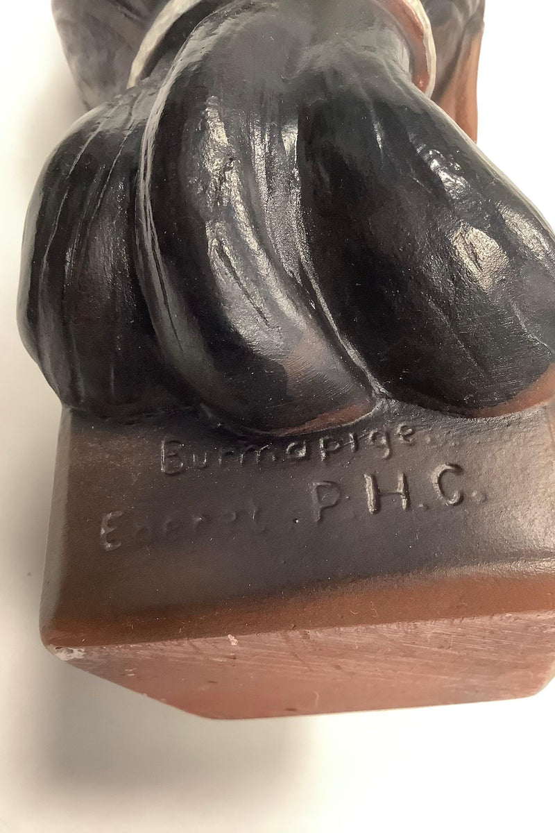 Burma Pige Carlsen, Poul Hauch (1921 - 2006) Danmark i bemalet Gips Buste