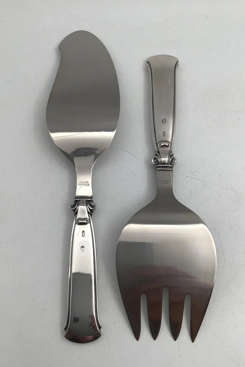 Cohr Sølv / Stål Fiskeserveringsbestik