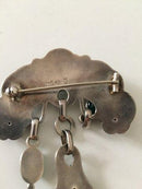 Dansk Skønvirke Broche med Grønne Sten af William Fuglede, København 1907-1937