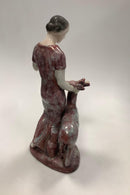 マイケル・アンダーセン セラミックフィギュア「レディ・アンド・シカ」 （Michael Andersen Ceramic Figure of Lady with Deer