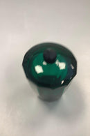 Stor Flot Lågkrukke i Grøn Glas i Josef Hoffmann stil