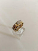 Georg Jensen 18K Gold Fusion Ring mit drei Diamanten