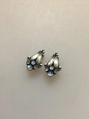 Georg Jensen Sterling Silver and Moonstone Earring No 32B