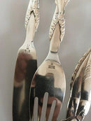 Georg Jensen "Ornamental" Fiskebestiks No. 55 Kniv og Gaffel Sæt til 6 Pers.